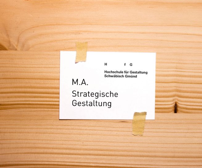 Studiengang Master Strategische Gestaltung an der Hochschule für Gestaltung Schwäbisch Gmünd