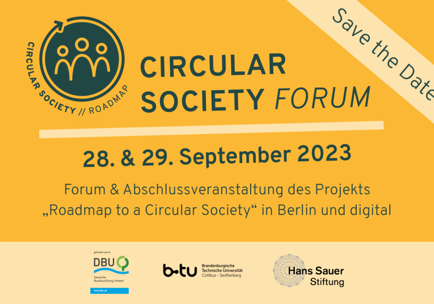 Am 28. und 29. September 2023 findet das 3. Circular Society Forum statt, digital und in Berlin.
